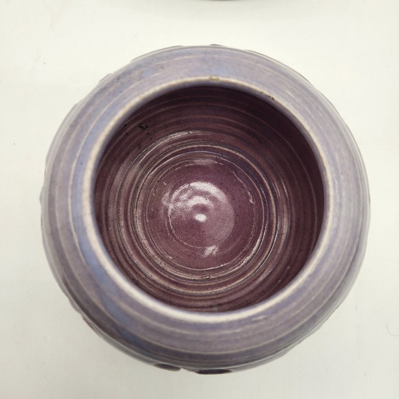 Handmade Signed Ceramic Heart Cutout Lantern Tealight Candle Holder Lilac Rose - Picture 3 of 6